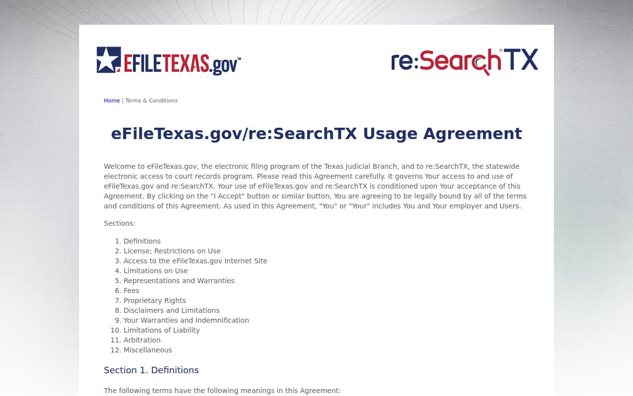 Fisher County civil docket eFileTexas terms source